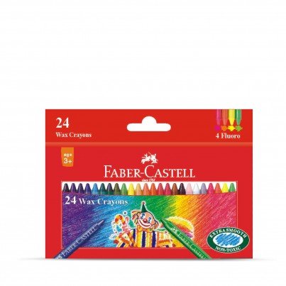 Multicolor Faber-Castell 90Mm Jumbo Wax Crayons, 24 Pcs, Packaging